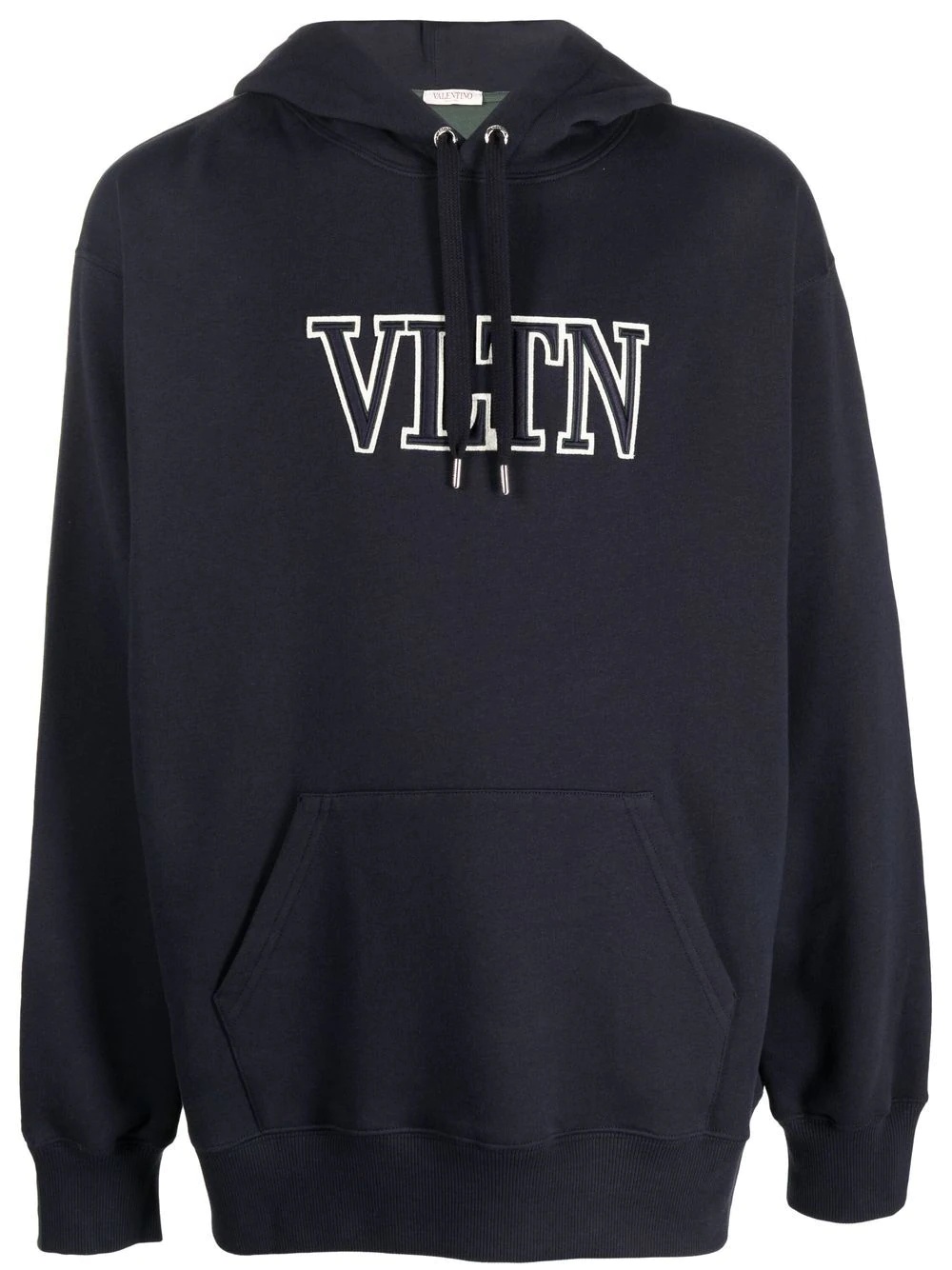 logo-embroidered colour-block hoodie - 1