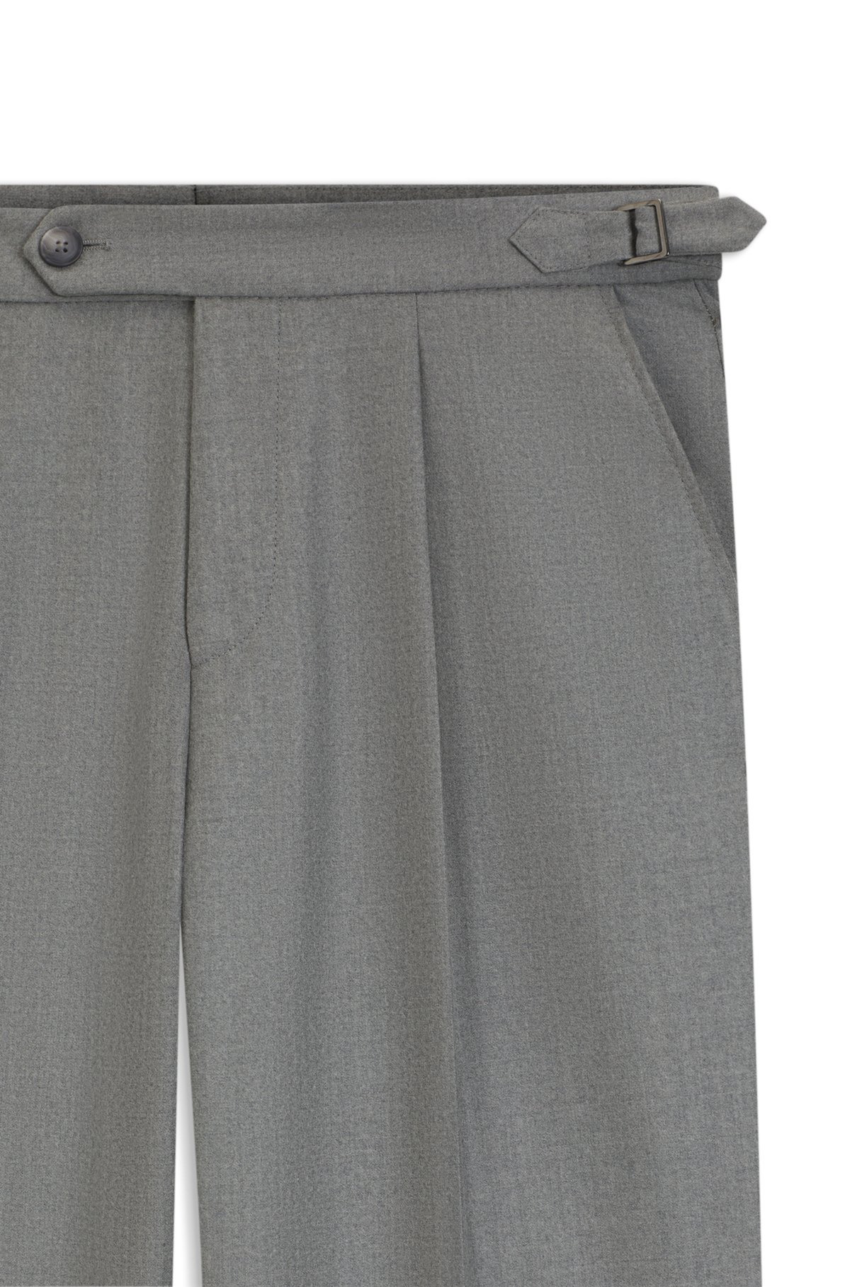 TAPERED-FIT TROUSERS IN MELANGE VIRGIN WOOL - 6