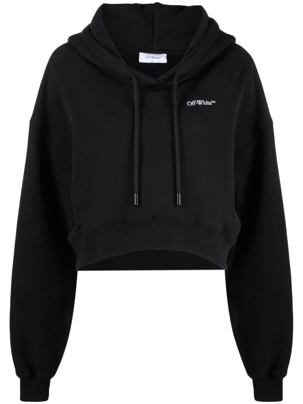 logo-print cropped hoodie - 1