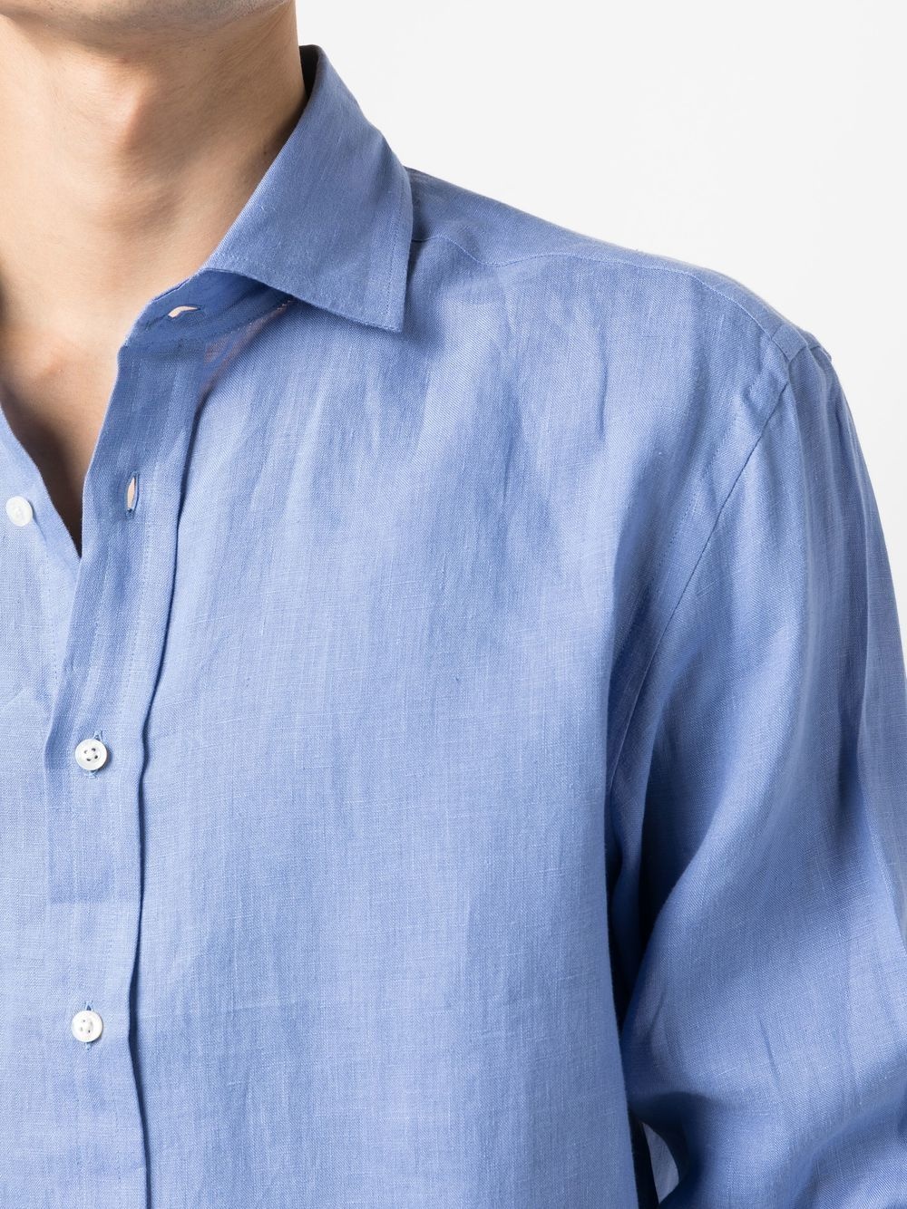 long-sleeved linen shirt - 5