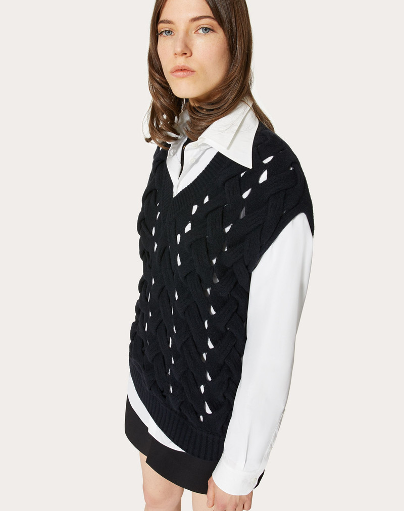 VEST IN ANGORA WOOL POLYAMIDE 5