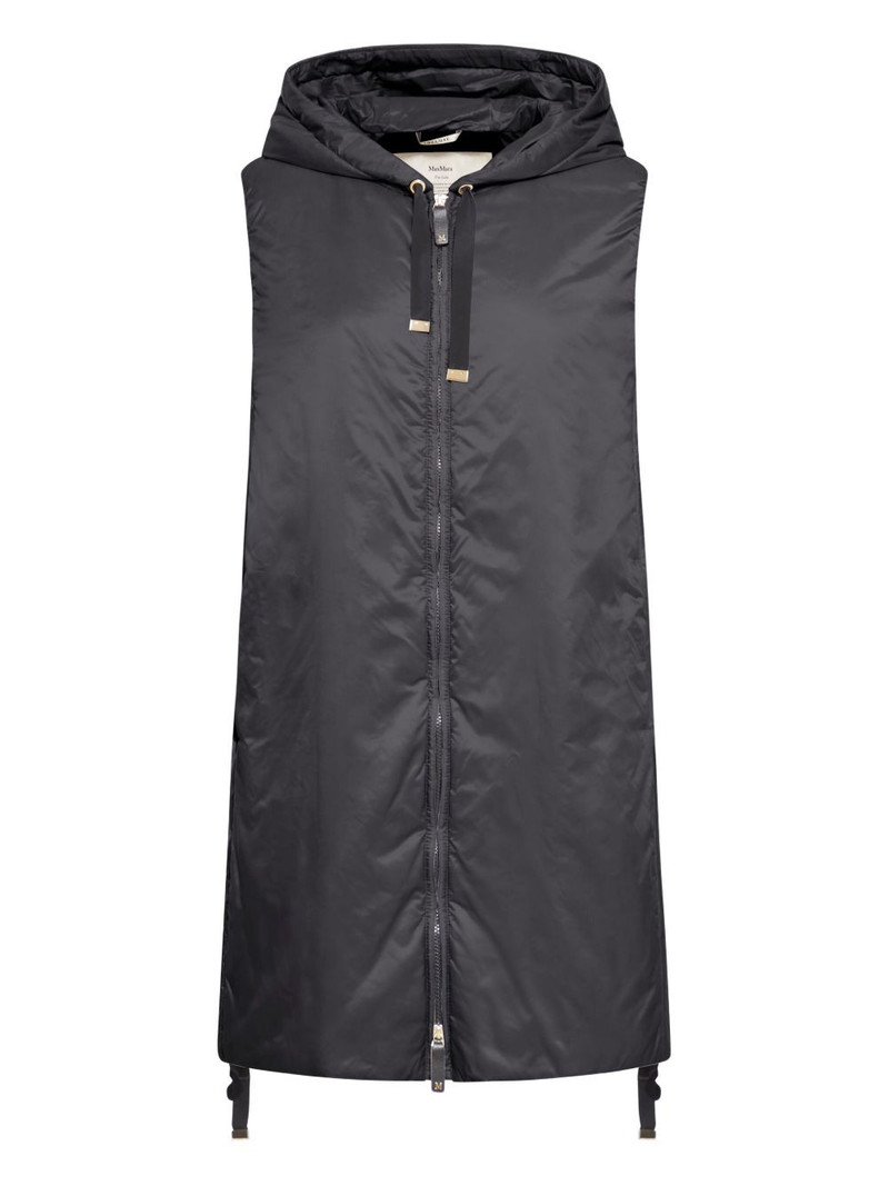 hooded drawstring gilet 1