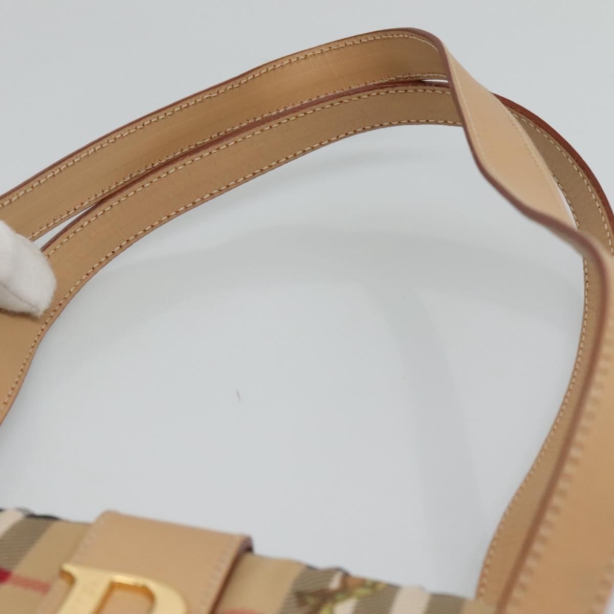 Burberry Nova Check Shoulder Bag Nylon Beige Gold - 8