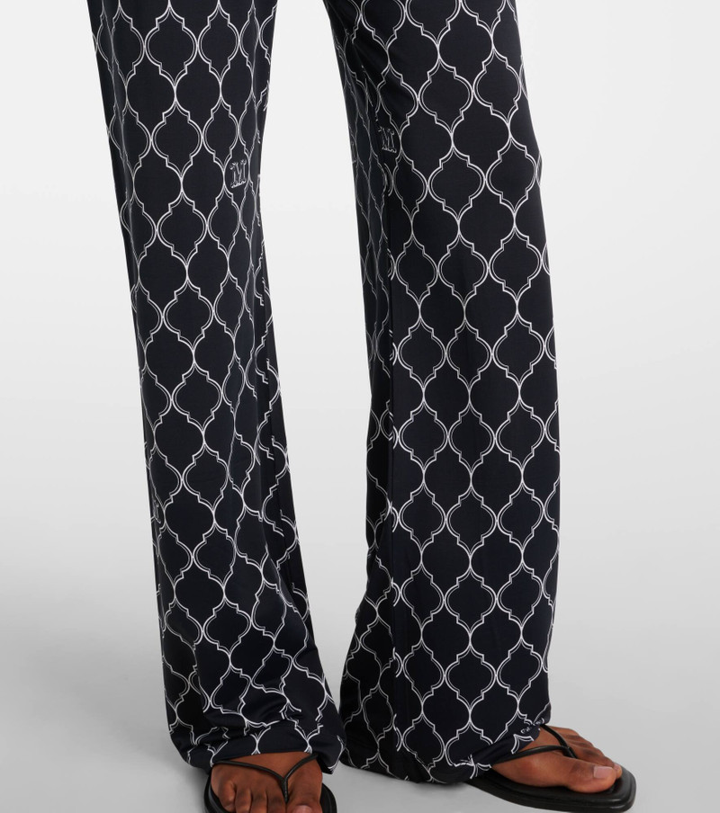 Printed logo straight pants 5