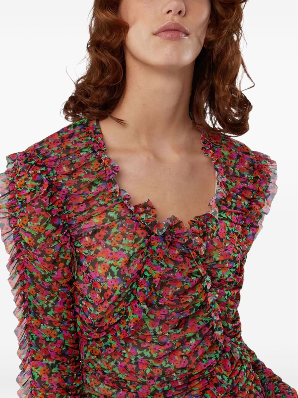 floral-print midi dress - 4