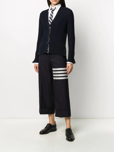 Thom Browne relaxed cable knit cardigan outlook