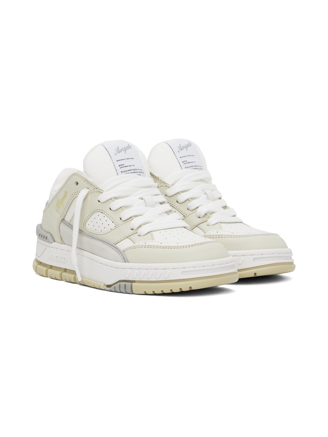 Beige & White Area Lo Sneakers - 4