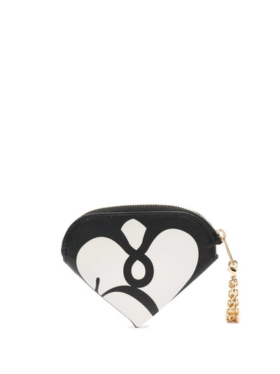 Alexander McQueen Seal logo-print triangle-shaped wallet outlook