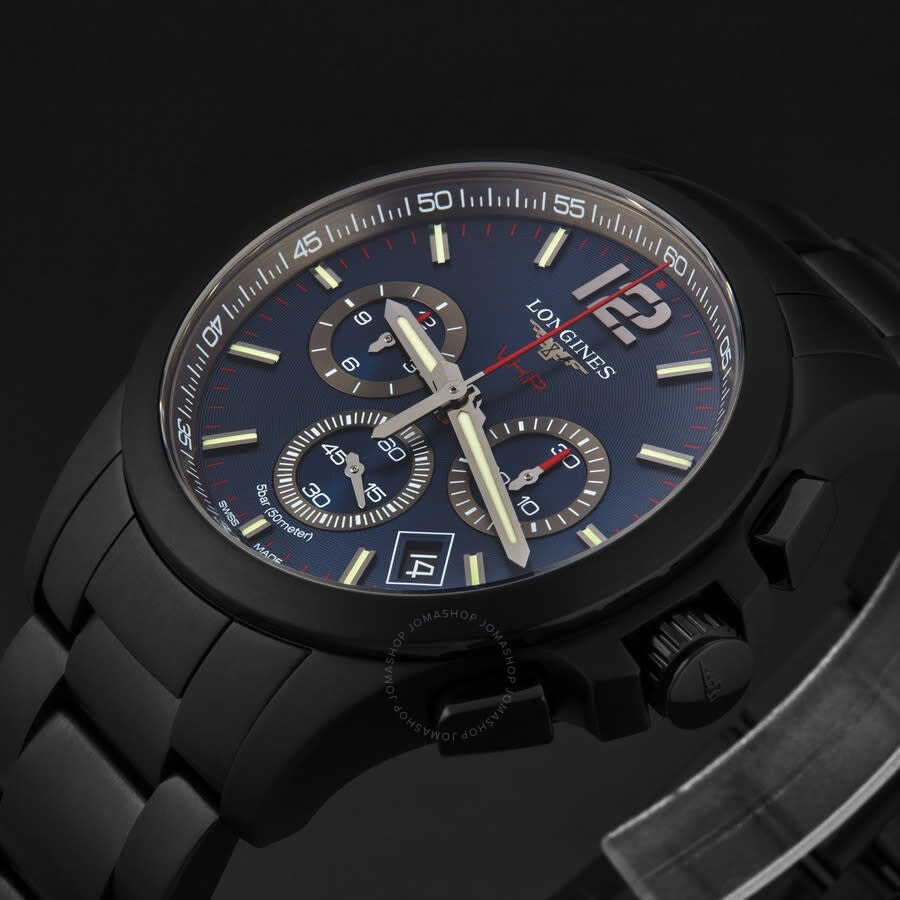Longines Conquest V.H.P. Chronograph Blue Dial Men's Watch L37272966 - 2