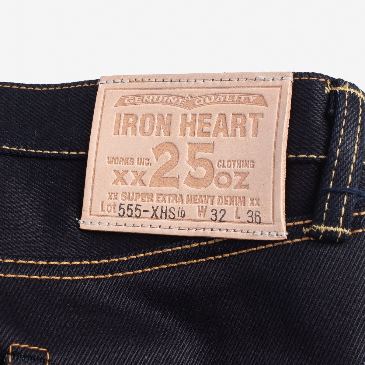 IH-555-XHSib 25oz Selvedge Denim Super Slim Cut Jeans - Indigo/Black - 10