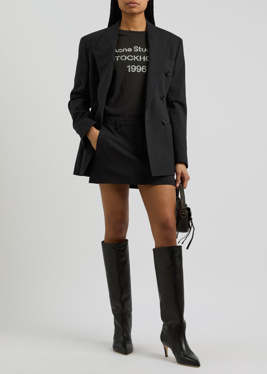 Acne Studios Ina Pinstriped Wool-blend Mini Skirt - 3