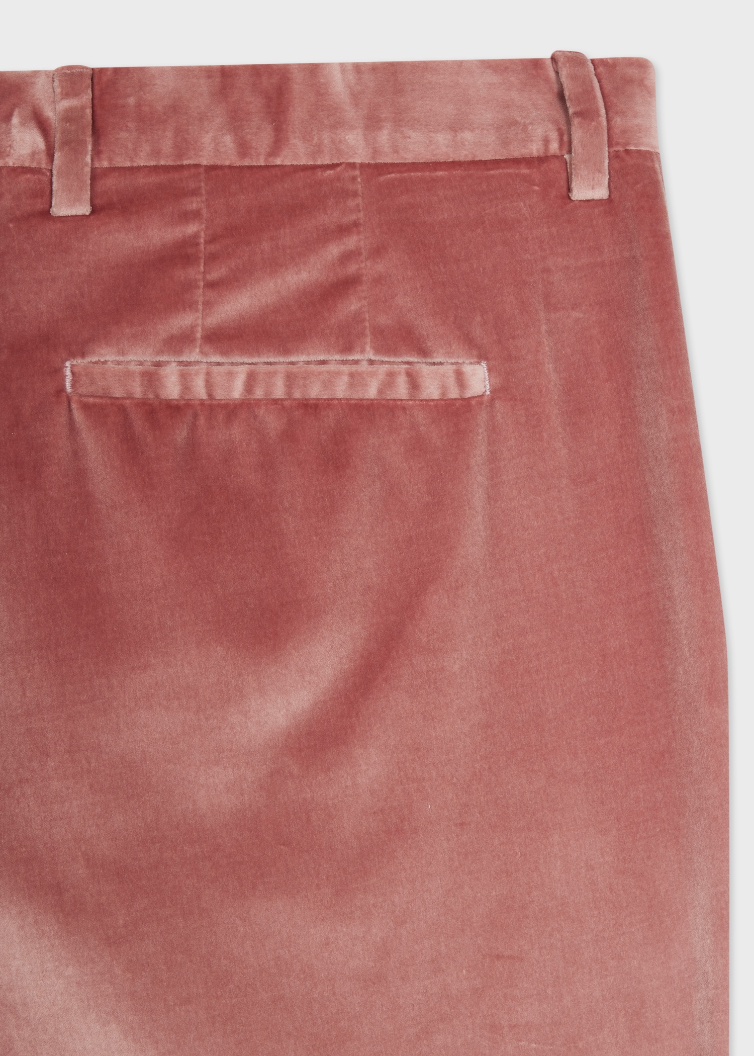 Slim-Fit Dusty Pink Velvet Trousers - 2