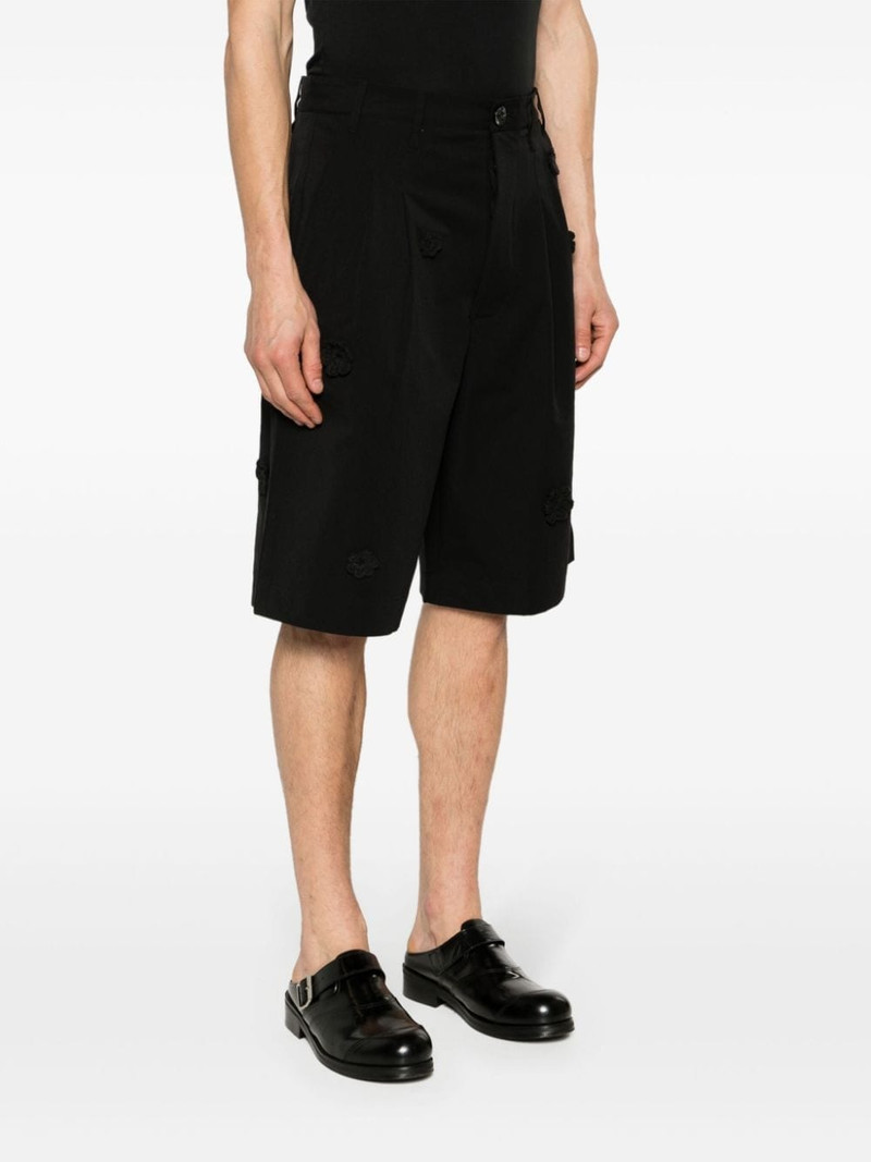 floral-appliquÃ© tailored shorts 3