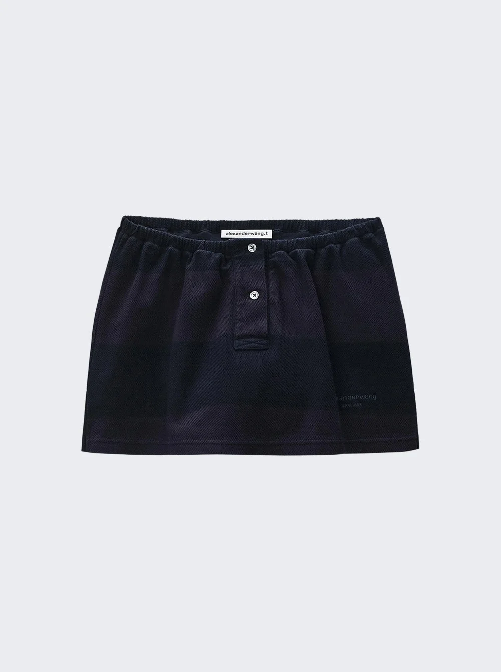 Mini Deconstructed Polo Skort Black Overdyed Stripe - 1
