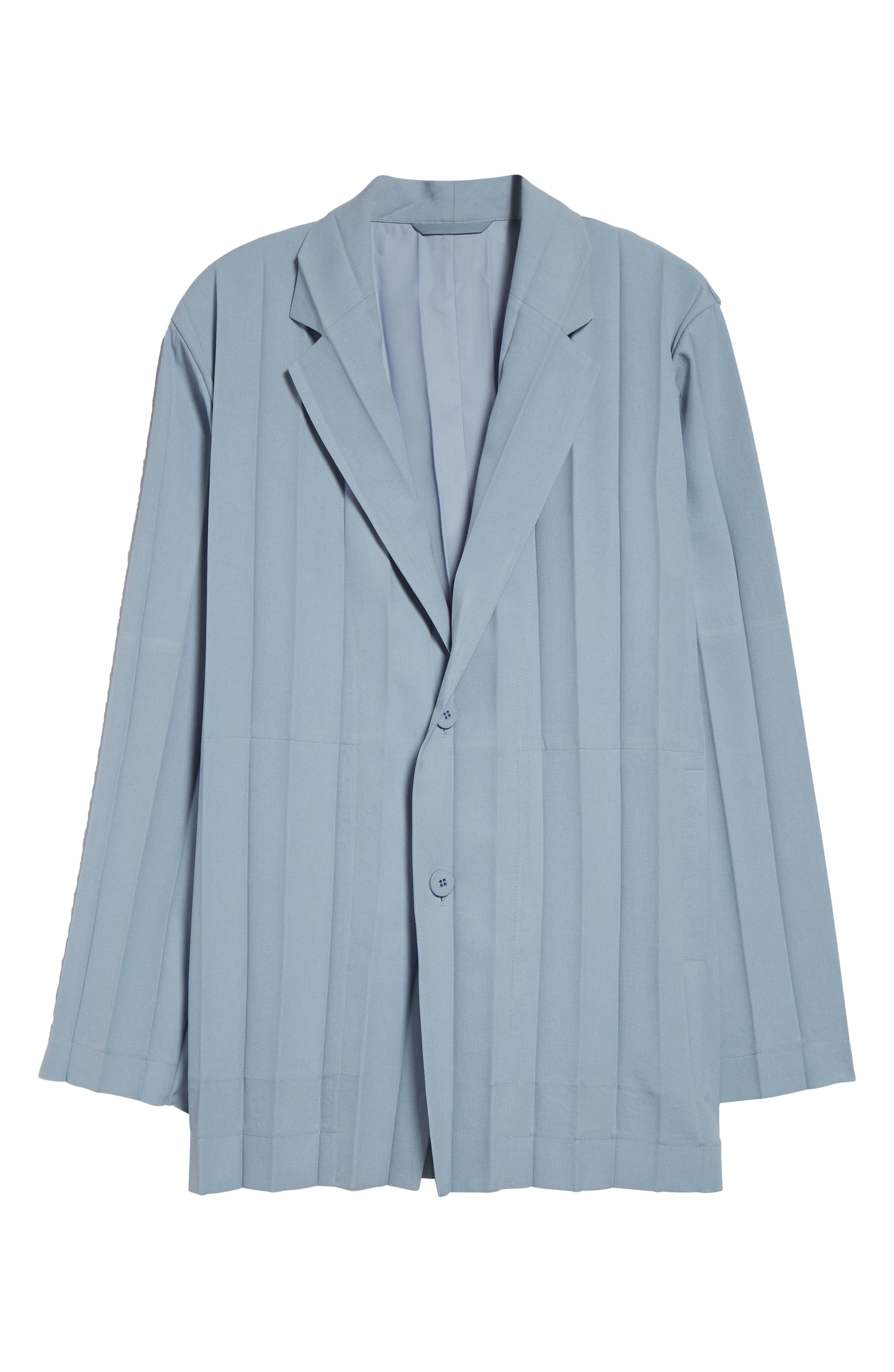 Homme Plissé Issey Miyake Edge Ensemble Pleated Single Breasted Blazer in Blue at Nordstrom - 7