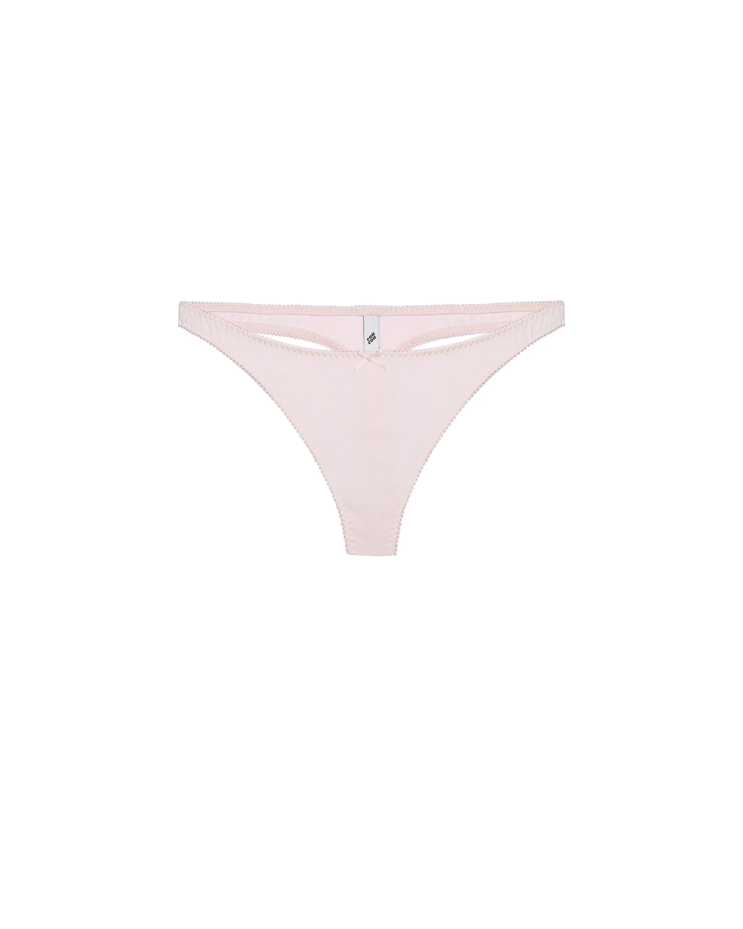 The Thong: Cotton Jersey Baby Pink - 1