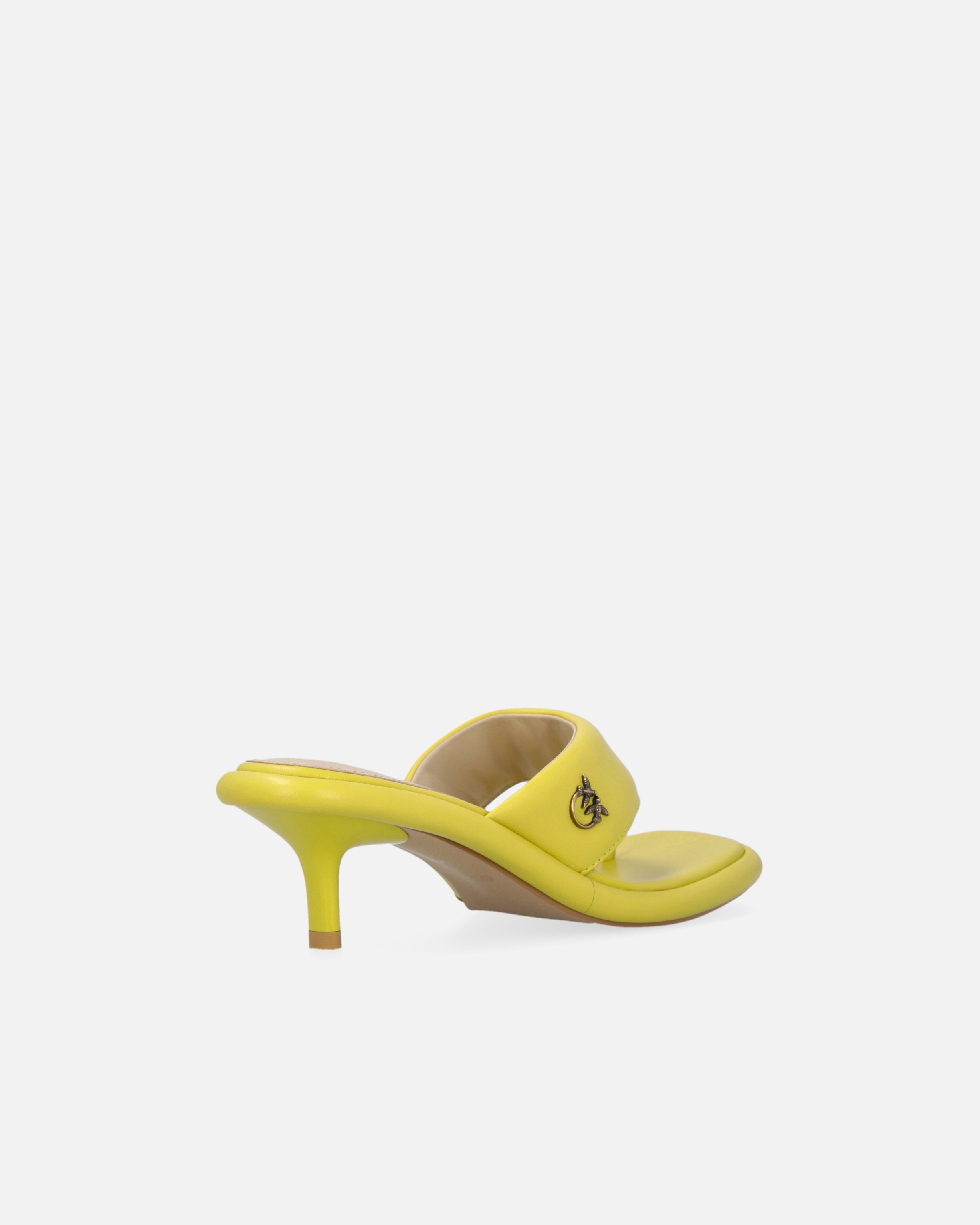 NAPPA LEATHER THONG SANDALS WITH HEEL - 3