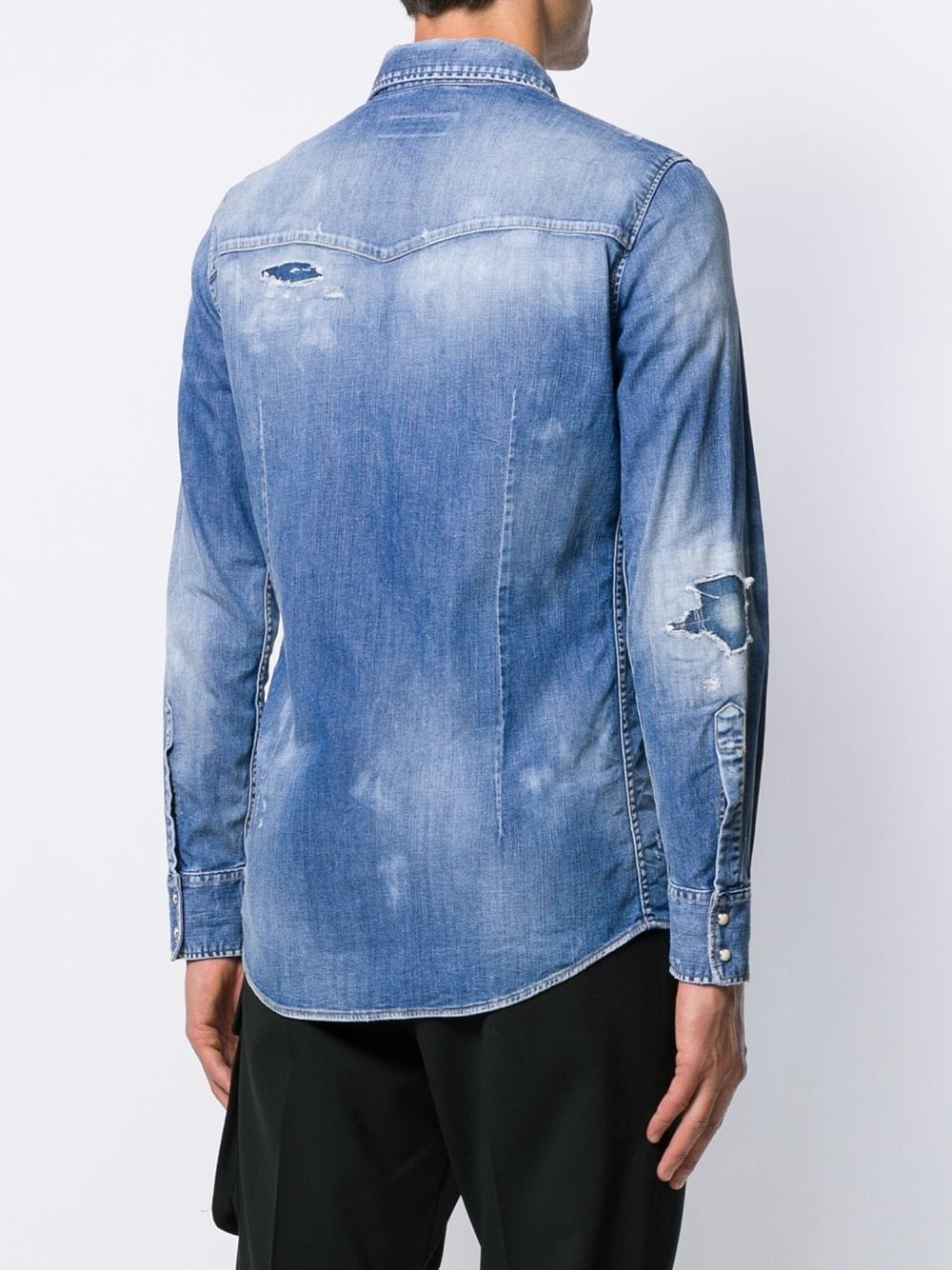 faded denim shirt - 4