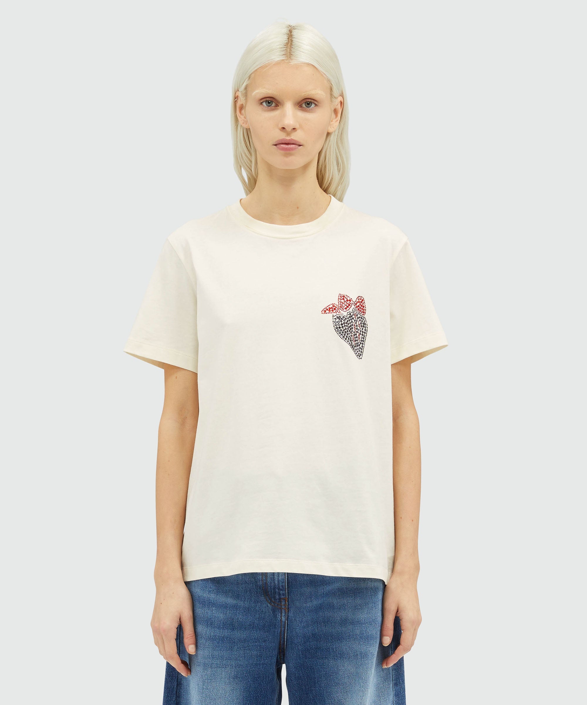 Tシャツ・カットソー Msgm Jersey T-Shirt Logo print cotton jersey t-shirt - MSGM - Men | Luisaviaroma