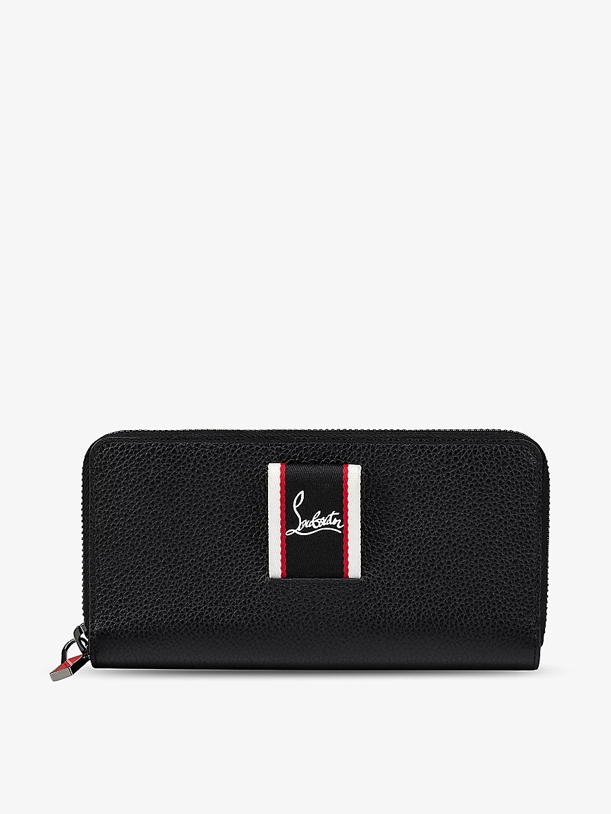 F.A.V. branded-tab grained-leather wallet - 1