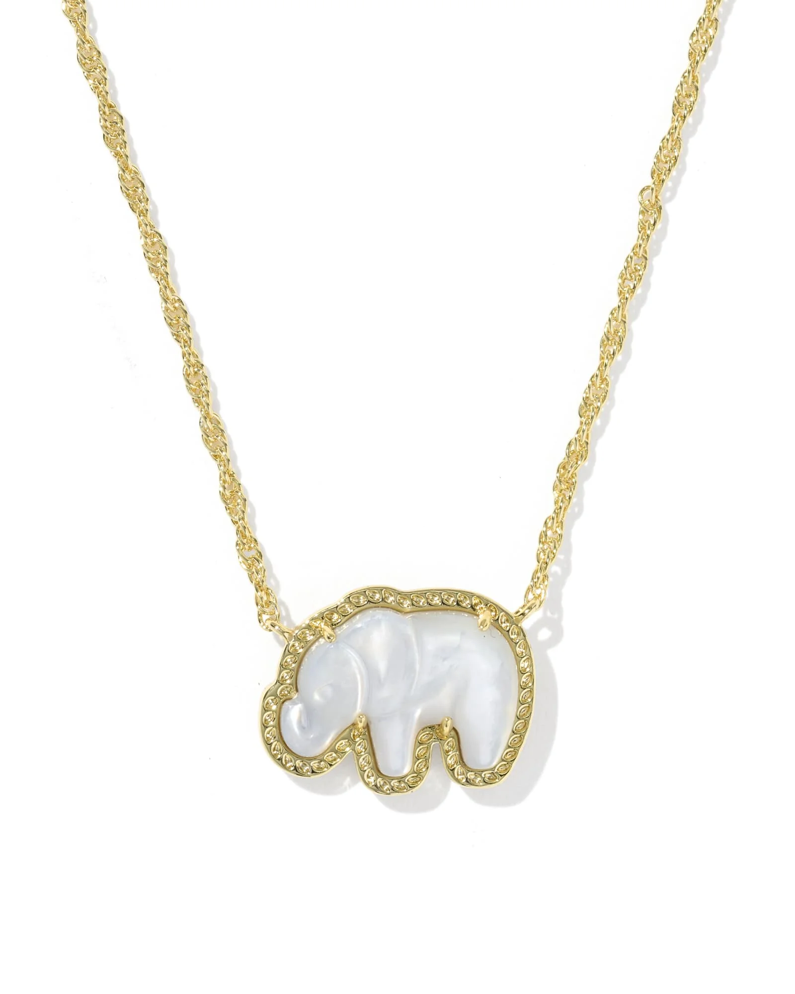 Elephant Gold Short Pendant Necklace - 1