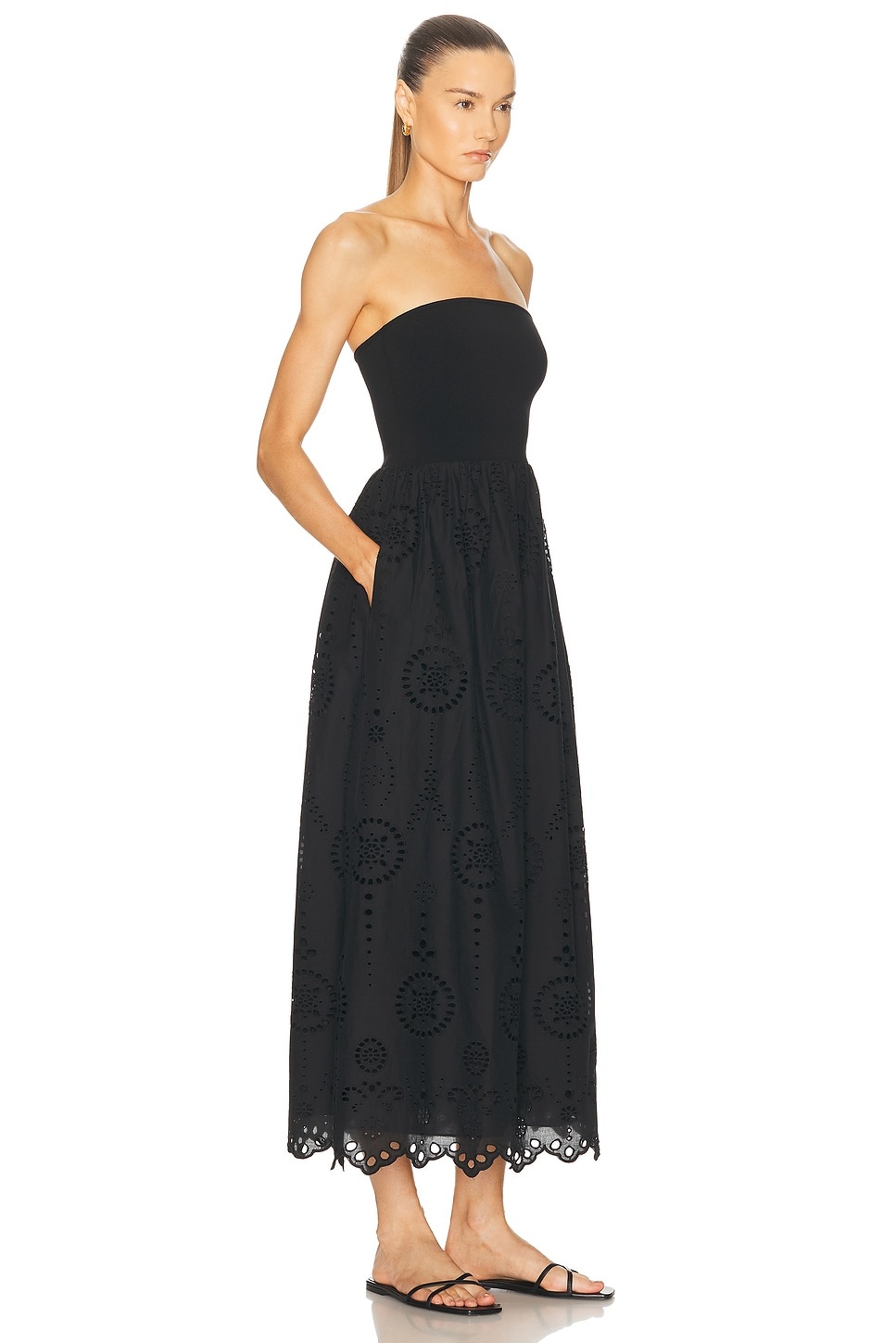 Knit And Broderie Dress - 2