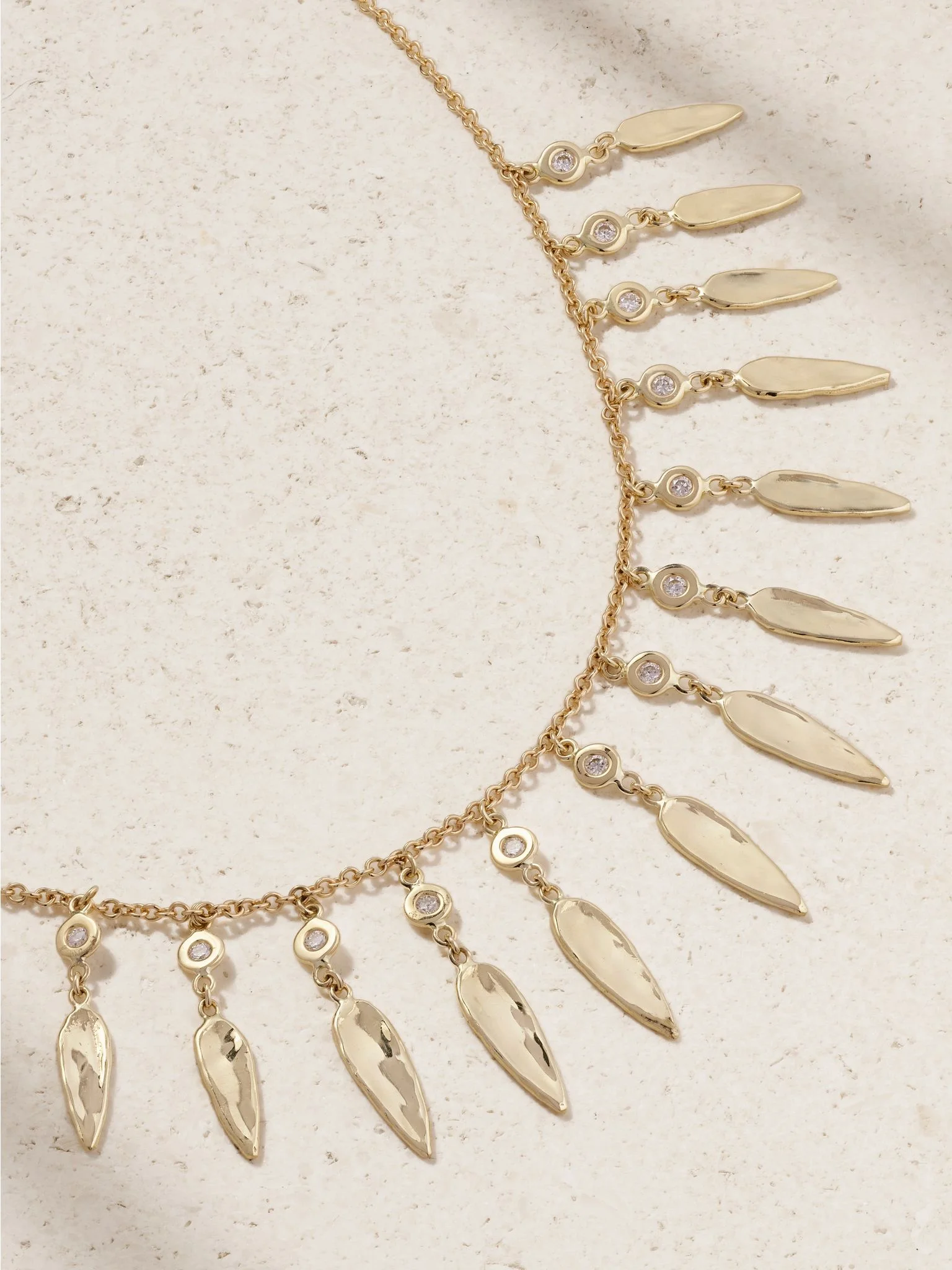Shaker 14-karat gold diamond necklace Gold - 1