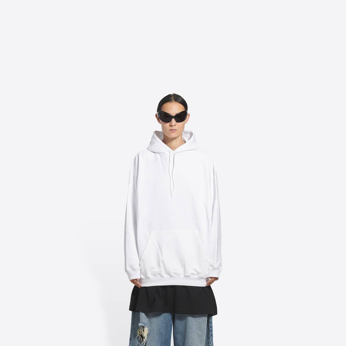 Women's Balenciaga Hoodie in White - 3