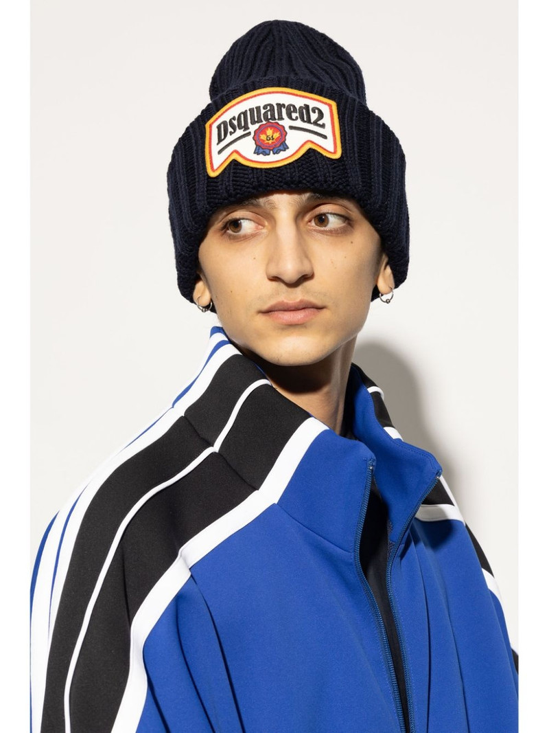 DSQUARED2 logo-patch beanie outlook