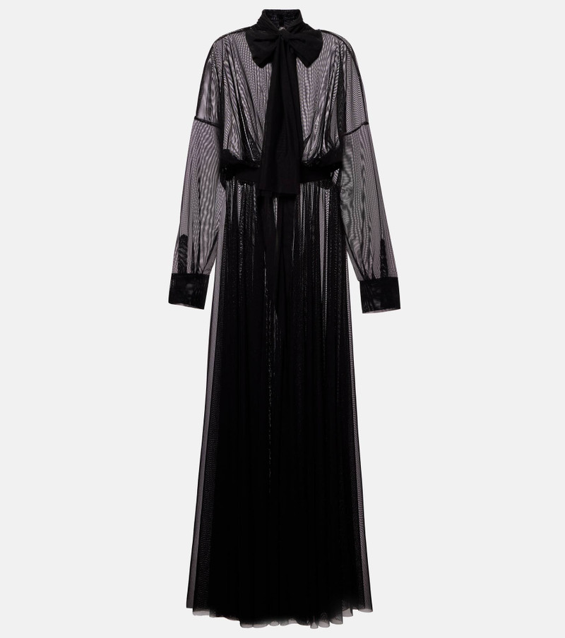 Bow-detail flared gown 1