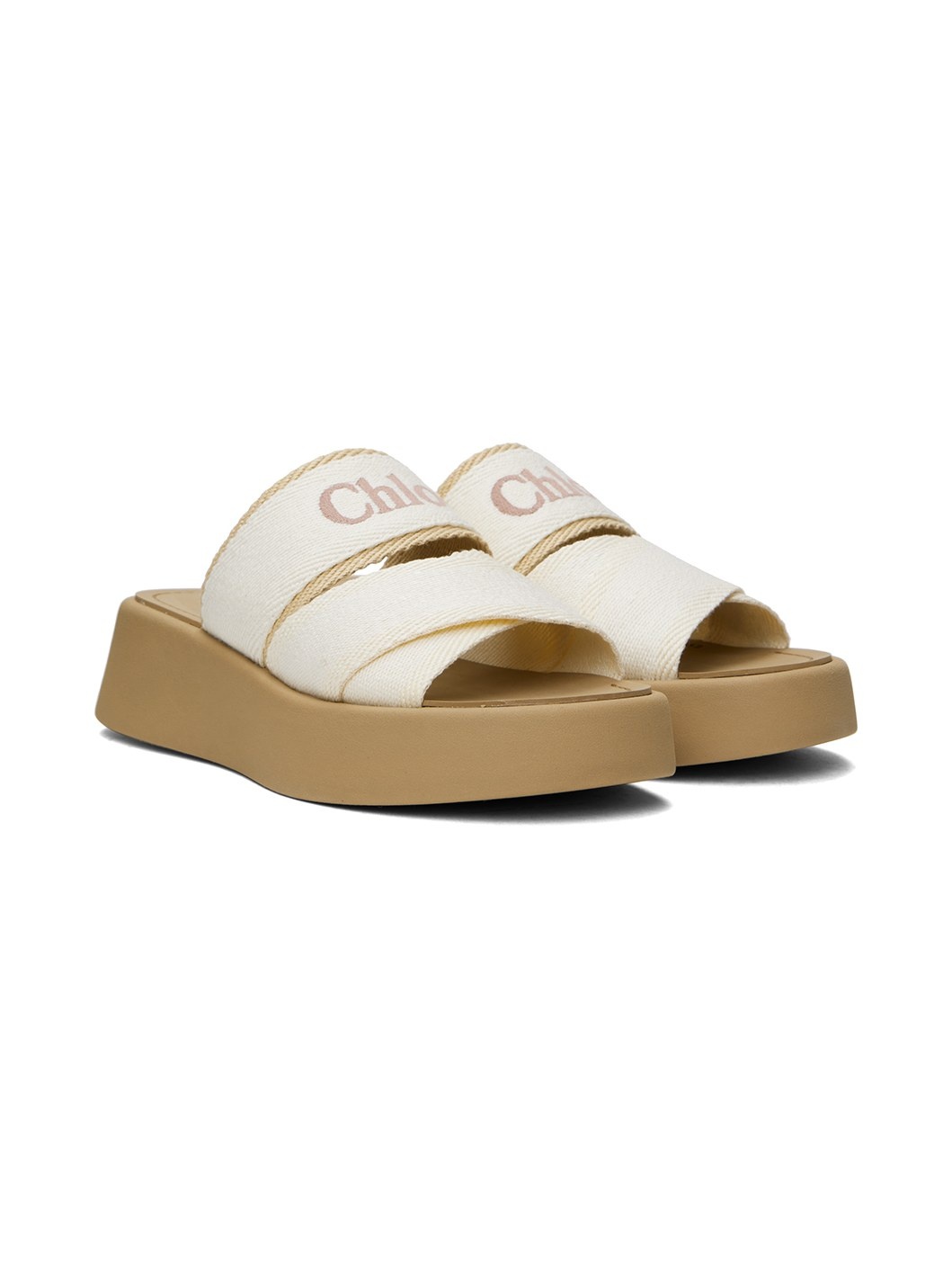 White Mila Slide Sandals - 4