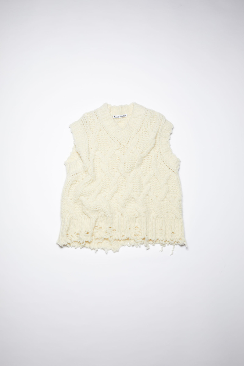 Chunky sweater vest - Off white 4