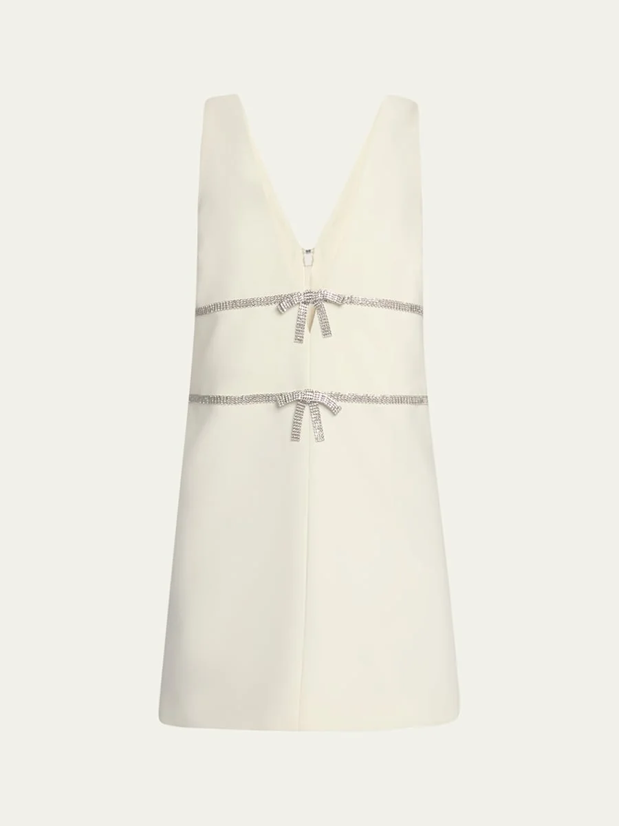 Chani Crystal Bow Mini Dress - 1