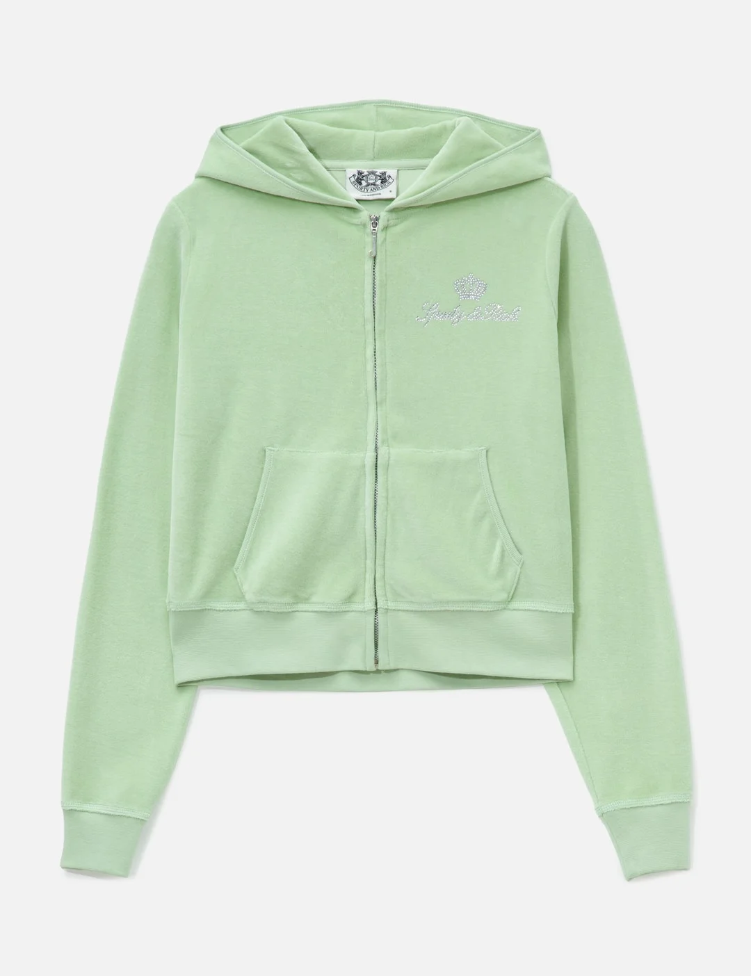 SPORTY & RICH X JUICY COUTURE SCRIPT VELOUR ZIP HOODIE - 1