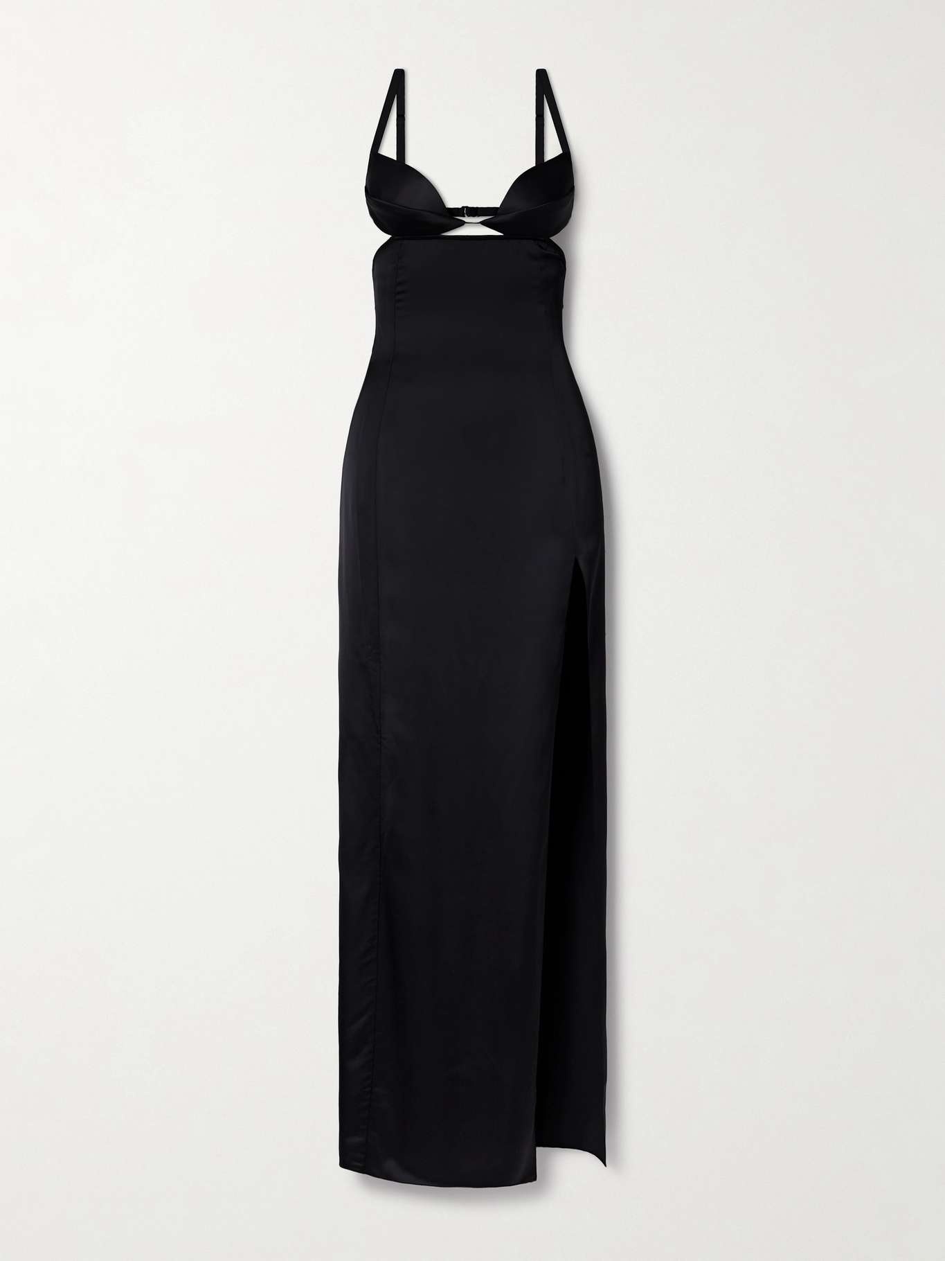 Cutout satin gown - 1