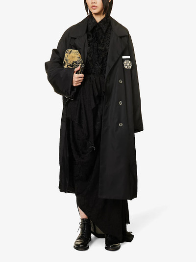 Song for the Mute Brooch-embellished belted shell trench coat outlook