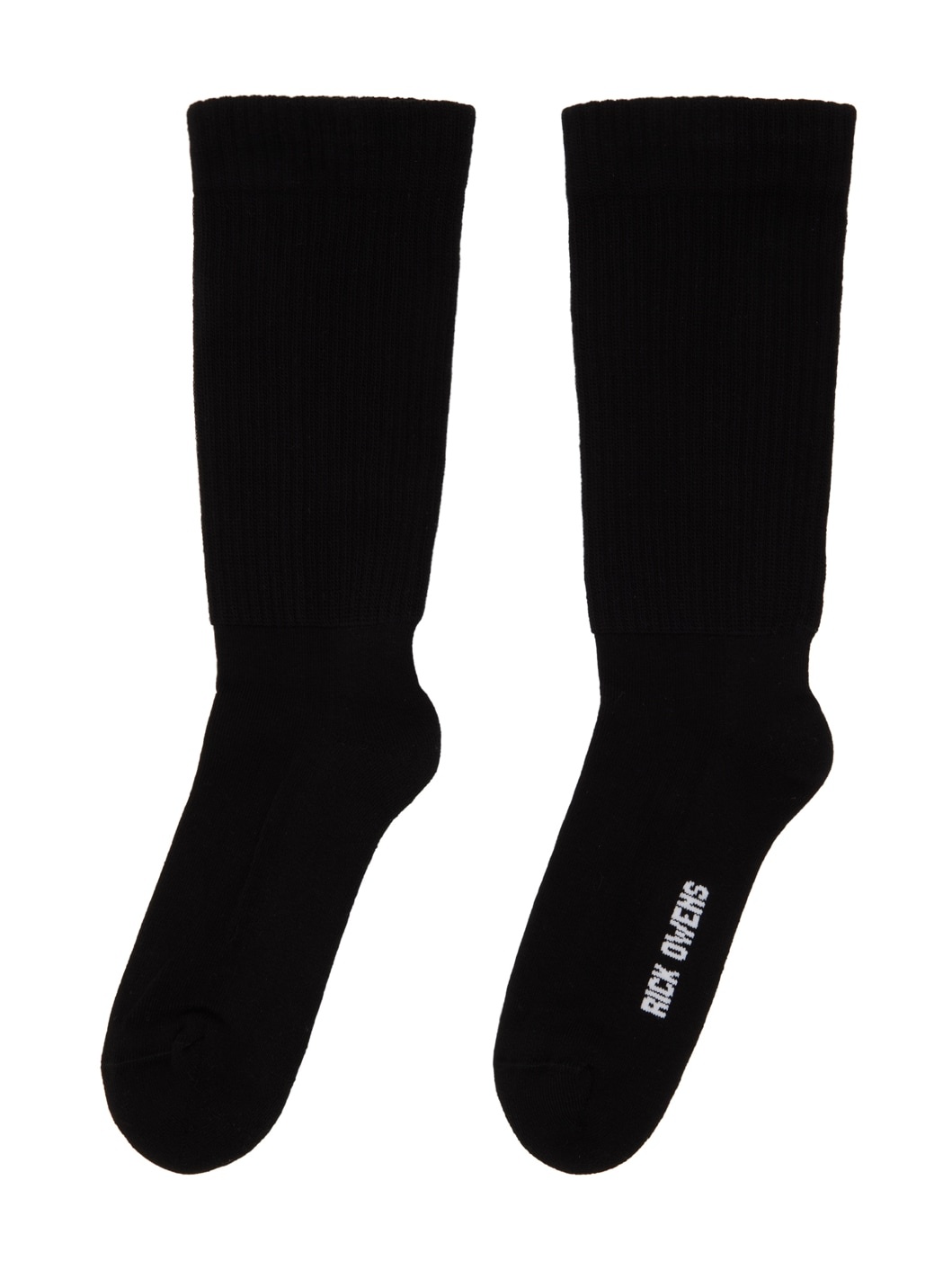 Black Mid Calf Socks - 2