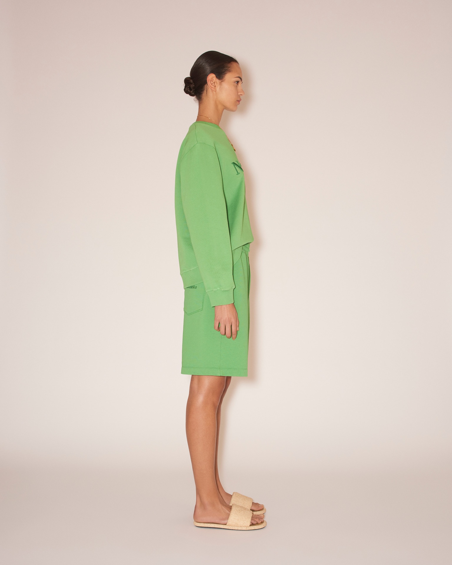 DOXXI - Organic cotton shorts - Green - 3