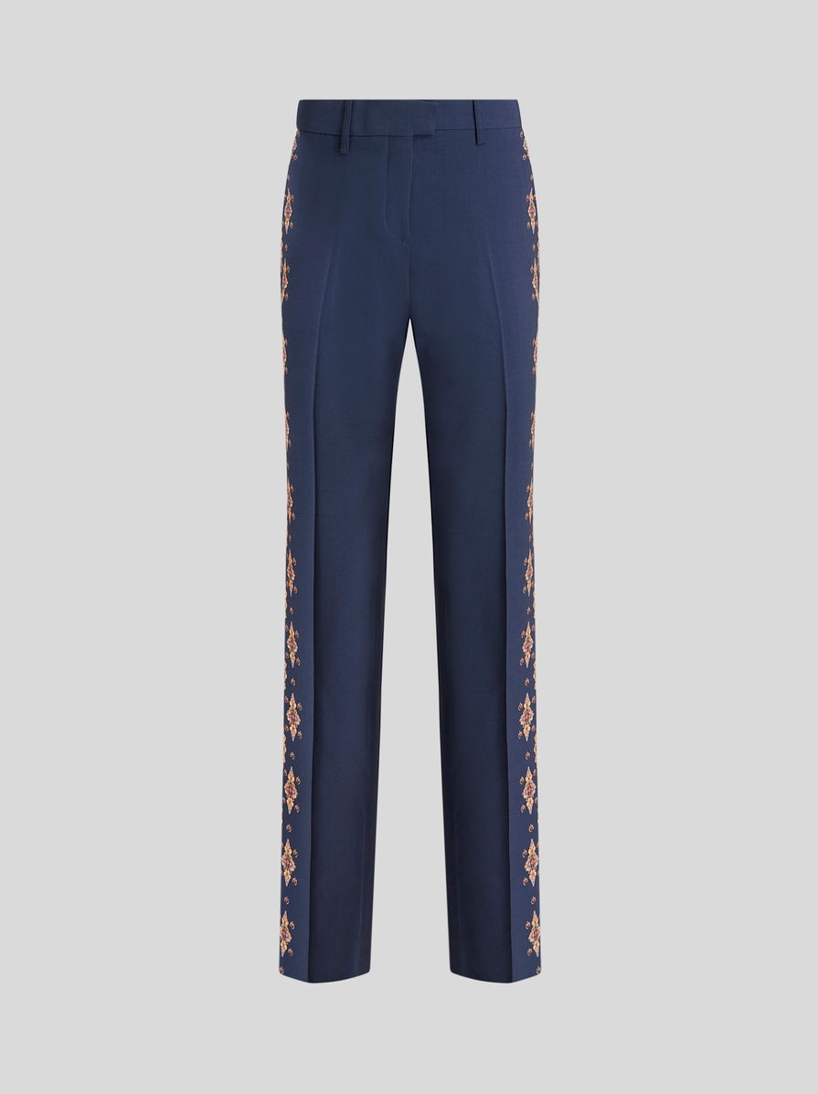 TAILORED TROUSERS WITH PRINTED TAPES - 1