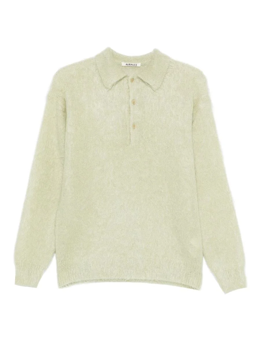 Auralee Wool Polo Shirt - 1