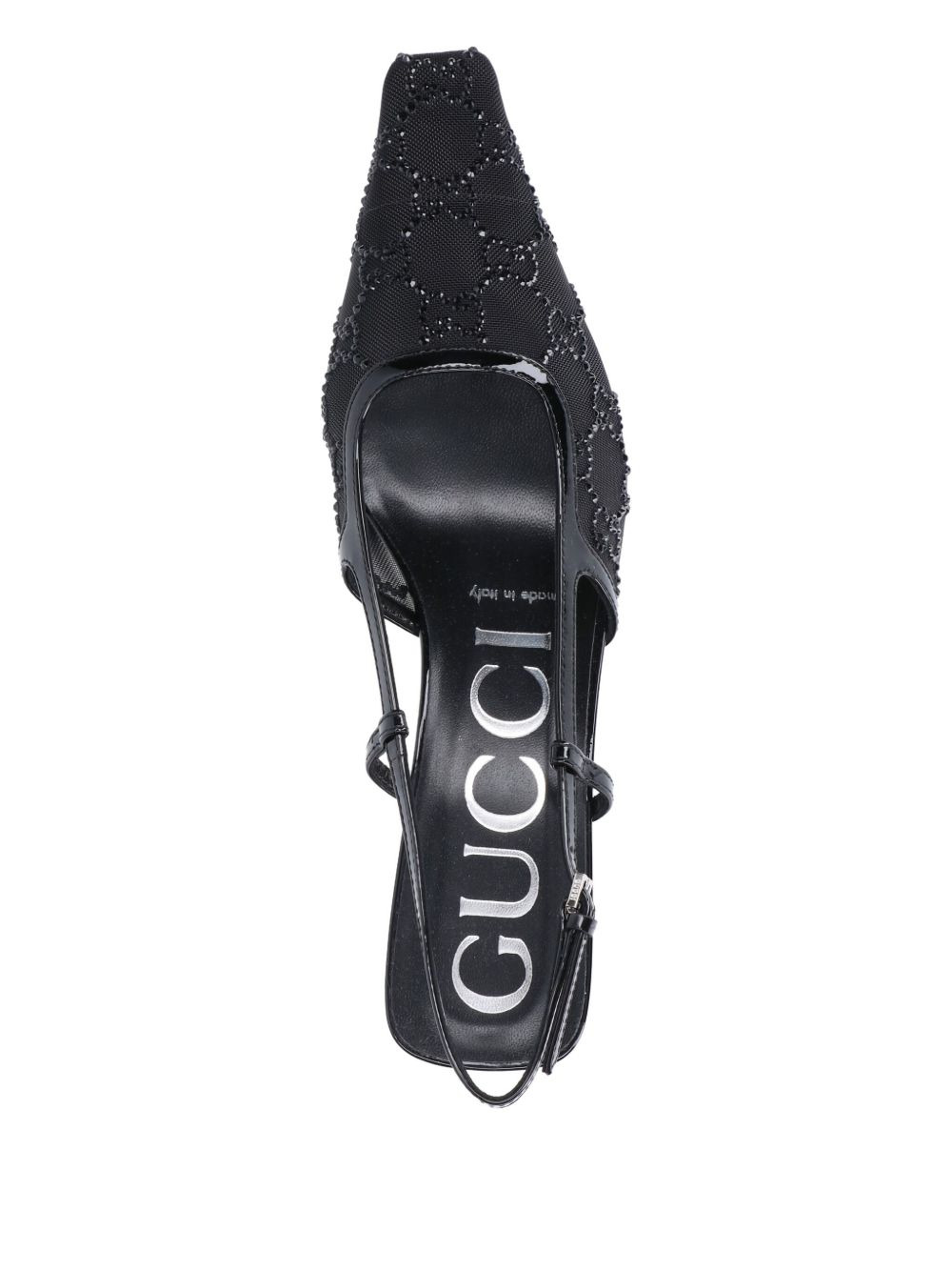 35mm crystal slingback pumps - 4