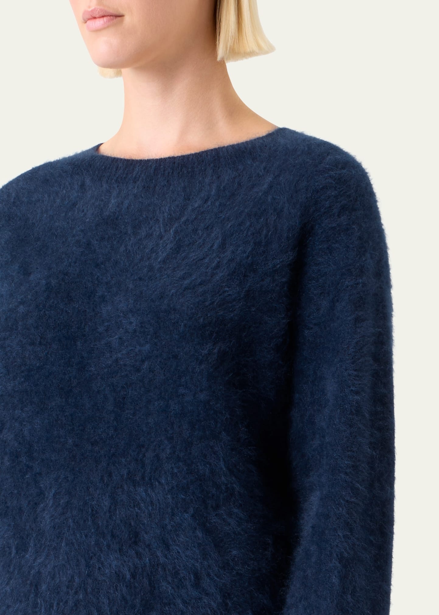 Brushed Cashmere Crewneck Sweater - 5