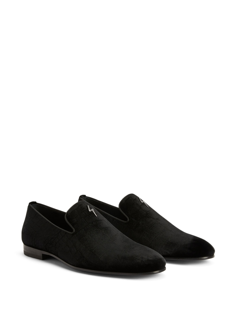 slip-on velvet loafers - 2