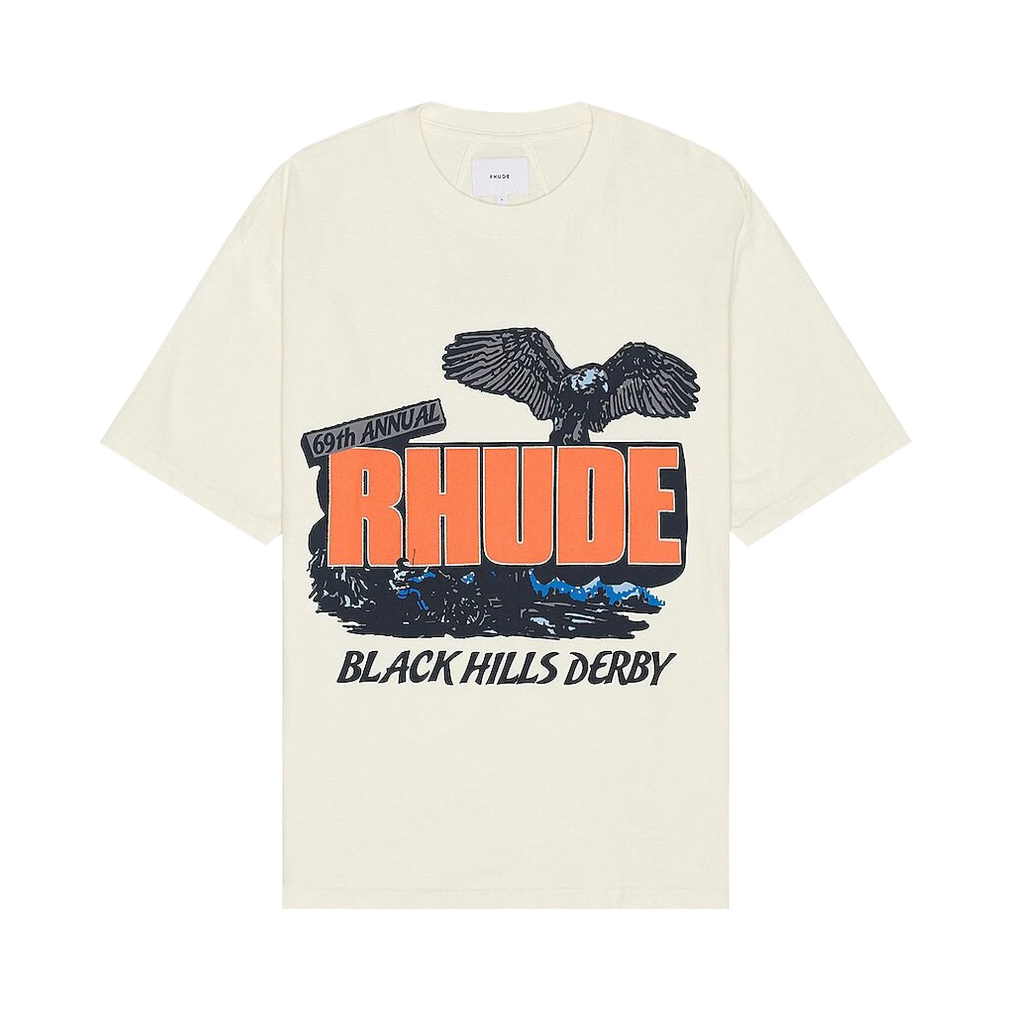 Rhude Black Hills Rally Tee 'Vintage White' - 1