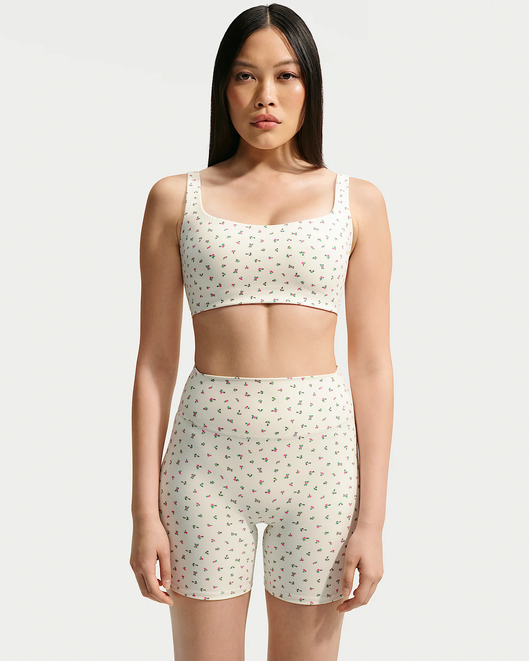 NikeSKIMS Matte Women's Printed Scoop Neck Bra - 1