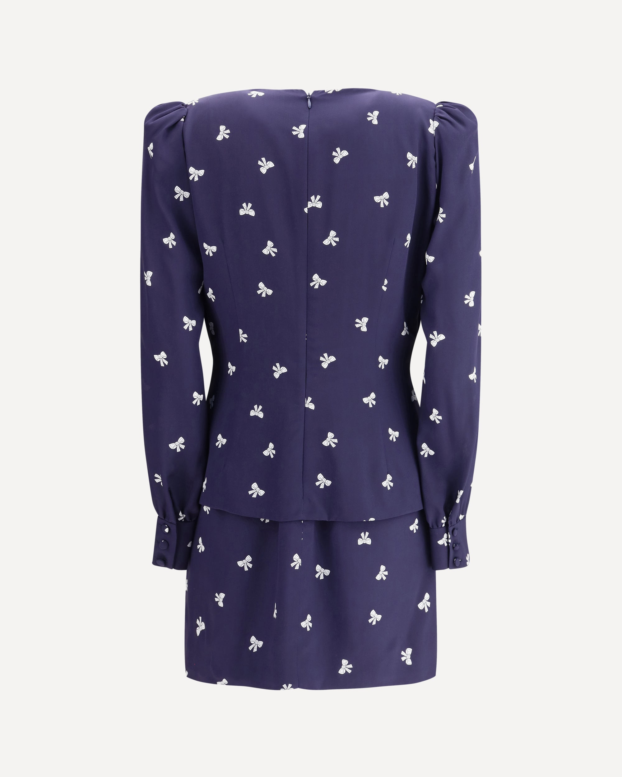 Bow patterned short Dress - 2