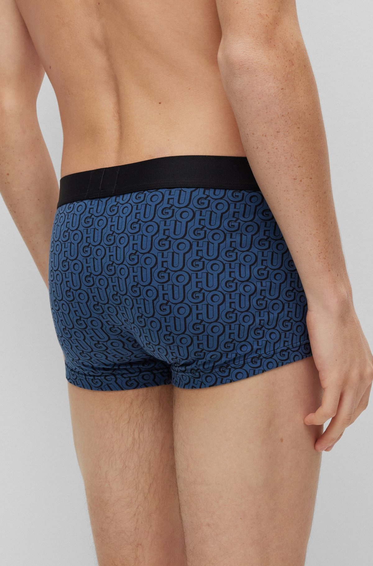 TWO-PACK OF STRETCH-COTTON TRUNKS WITH LOGO WAISTBANDS - 5