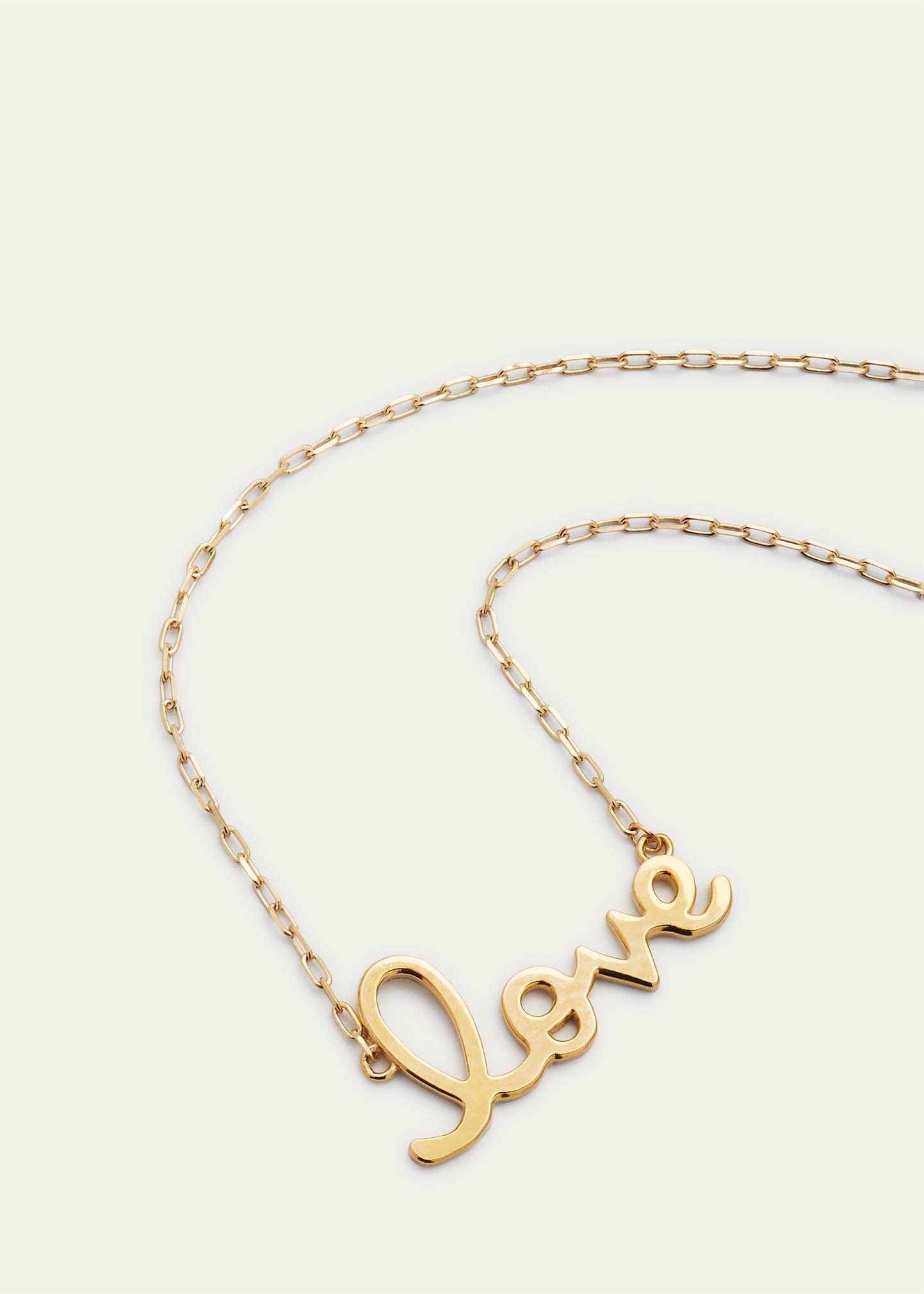 14K Yellow Gold Pure Love Script Necklace - 3