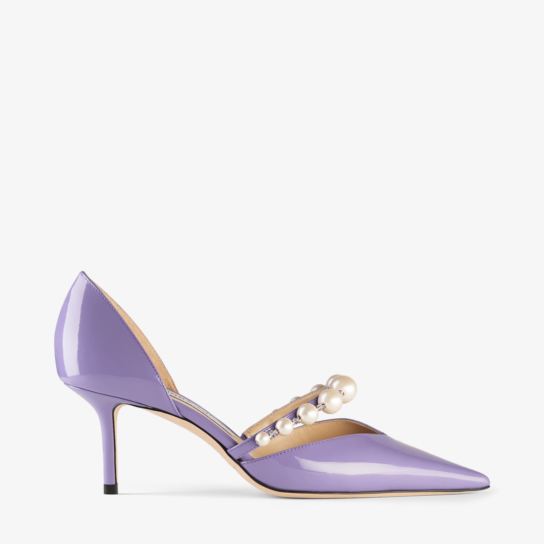 Aurelie 65
Tanzanite Patent Leather Pearl Pumps - 1