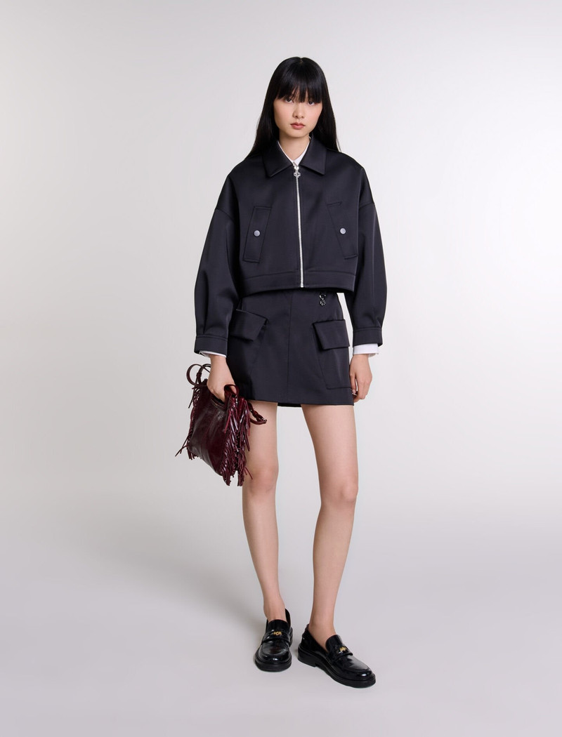 maje Satin jacket outlook